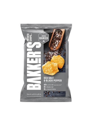 Sea Salt And Black Pepper Oven Baked Potato Chips